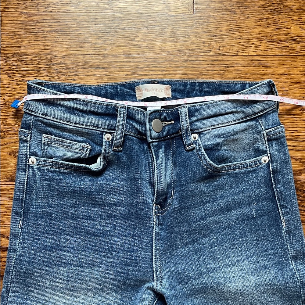 Altar'd State Distressed Blue Flare Jeans - Picture 6 of 6
